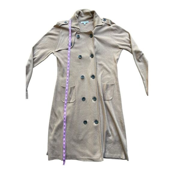 CAbi Camel Knit Duster Coat L Longline Sweater Jacket Cozy Fall Neutral Classic - Picture 5 of 7